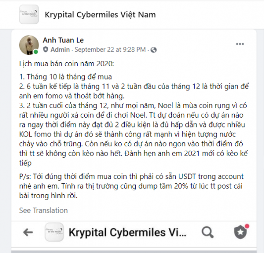 Thông điệp từ Krypital Cybermiles Việt Nam