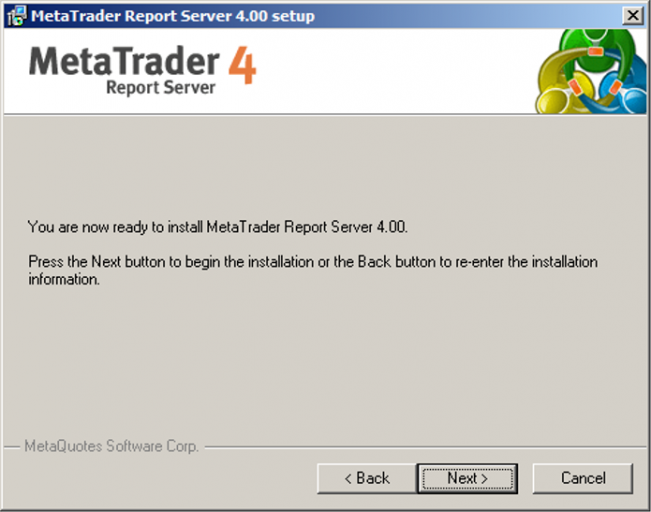 Cài đặt MetaTrader 4 Report Server